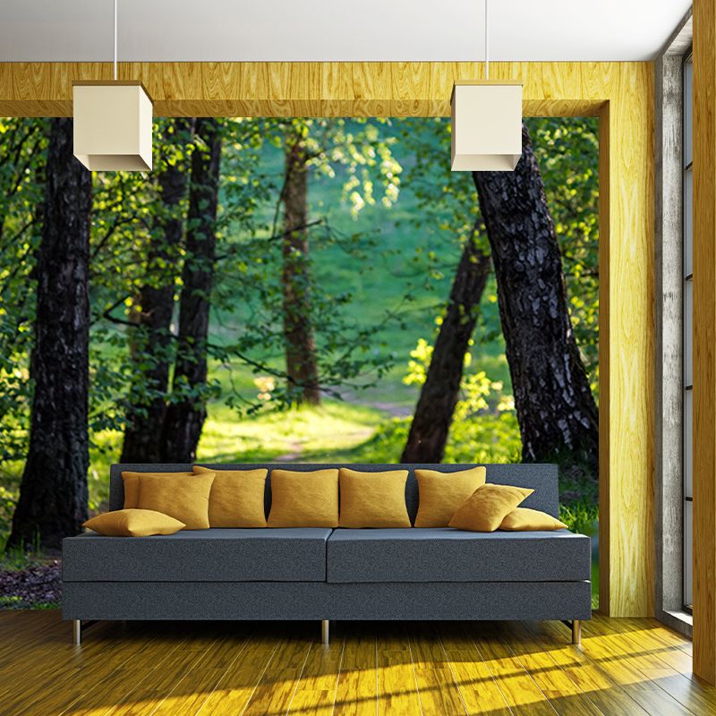 Forest View Mural Decal Modern Water Resistant Bedroom Wall Decor, Made to Measure