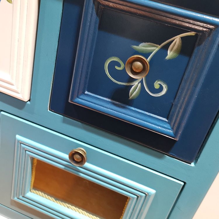 Coastal Storage Chest Dresser Wooden Dresser with Multi Drawers