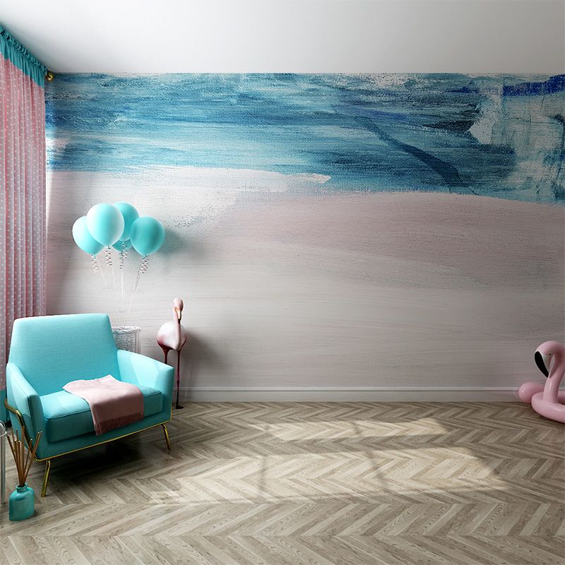 Water-Resistant Textured Murals Fresh Minimalist Sea and Beach Wall Art for Bar