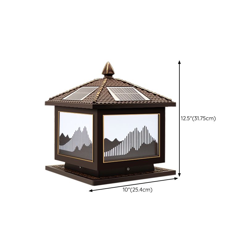 Modern LED Pillar Lamp Creative Solar Lighting Fixture for Garden