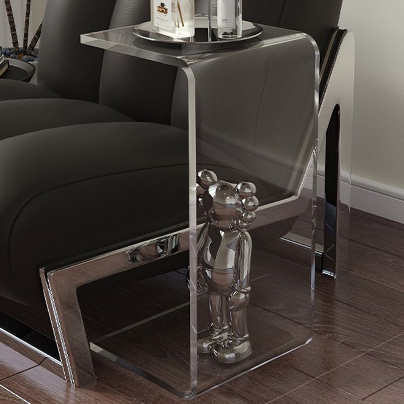 Contemporary Acrylic Side Table Square Sofa Side Accent Table