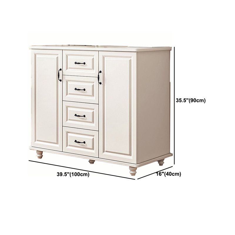 Mid-Century Modern Accent Cabinet Square Storage Cabinet with Drawer