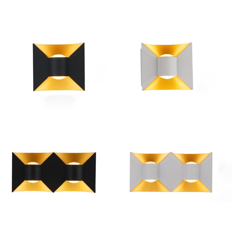 Square Shape Metal Wall Light Modern Style Multi Lights Wall Mount Light