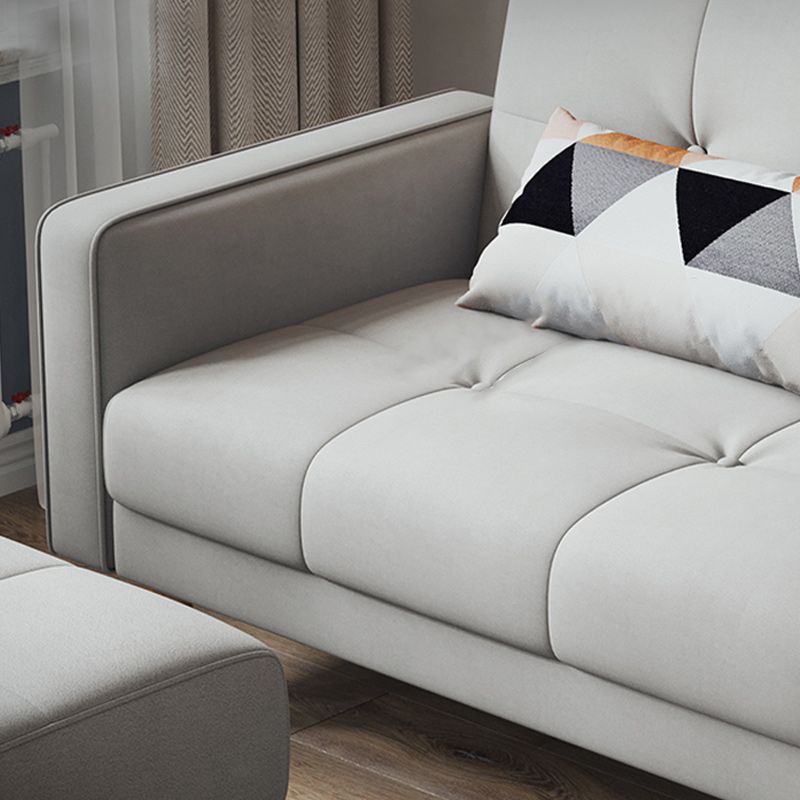 Zeitgenössisches Keks -Rücken -Sofa 22,44 "Hochquadrat -Armsofa Bett