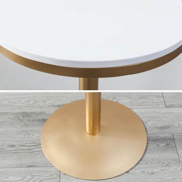 Metal and Wood Set 1/2/3 Pieces Contemporary Round Bar Stool and Table Set