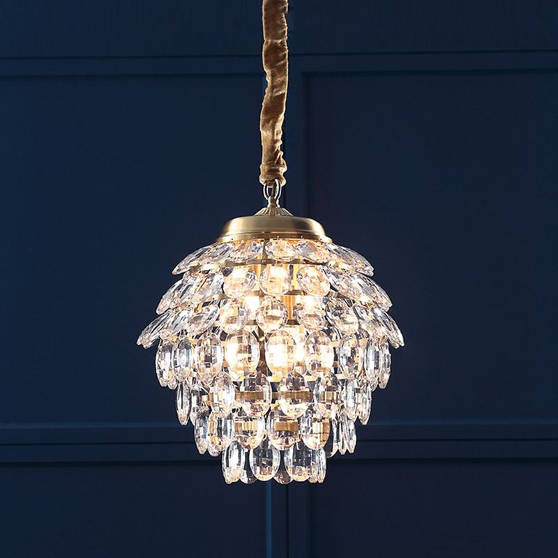 Crystal Chandelier Lighting Fixture Countryside Chandelier Pendant Light for Sitting Room
