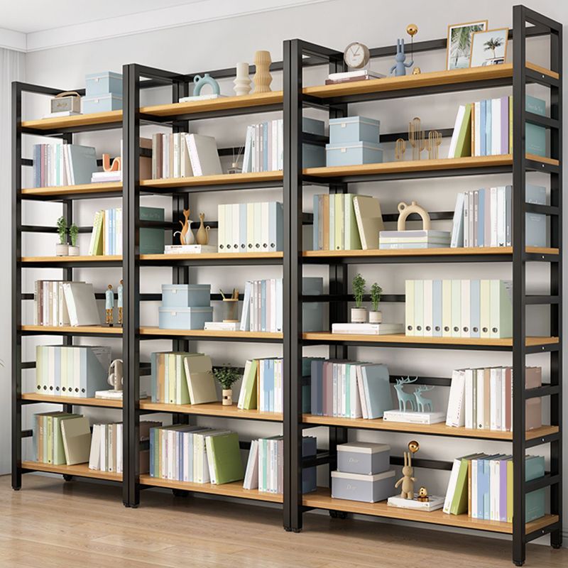Modern Black Open Back Shelf Bookcase Shelves Included for Home Office
