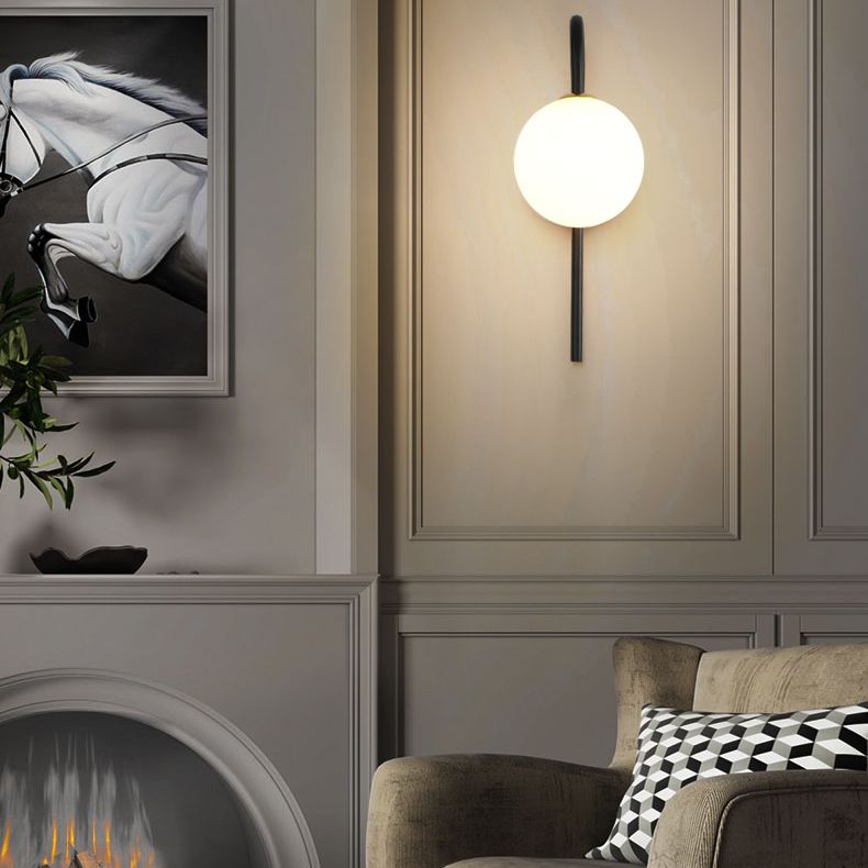 Iluminación de pared de cuello de vidrio de vidrio Lucinación de pared de estilo nórdico lámpara de luz para dormitorio para dormitorio
