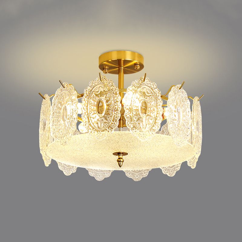 Contemporary Glass Ceiling Lamp Creative Flush Mount Light Fixture