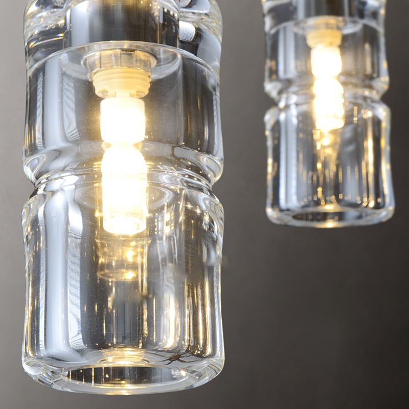 Modern Metal Wall Sconce Cylinder Shape Wall Light with Crystal Shade for Bedroom