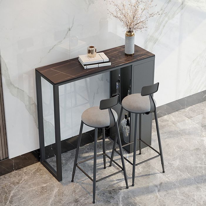 Contemporary Bar Table Bar Height Rectangle Pub Table for Home