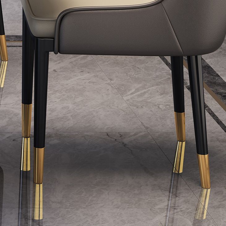 Contemporary Sintered Stone Top Dinette Set with Round Table Dining Room Set for Dining Room