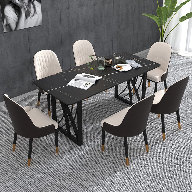 1/2/4/5/7 Pieces Dinette Set Modern Sintered Stone Dining Table Set with Chairs