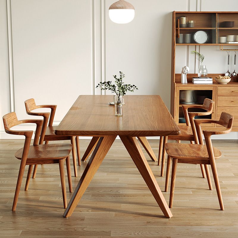 Modern 1/5/7 Pieces Dining Set Rectangle Pine Wood Dining Table for Dining Room