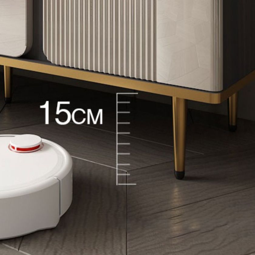 Glam Combo Dresser Wood Storage Chest Dresser with Metal Feet for Bedroom