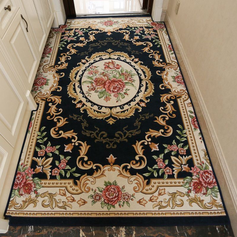 Vintage Area Carpet Medallion Pattern Rug Rectangle Adults Carpet Non-Slip Backing