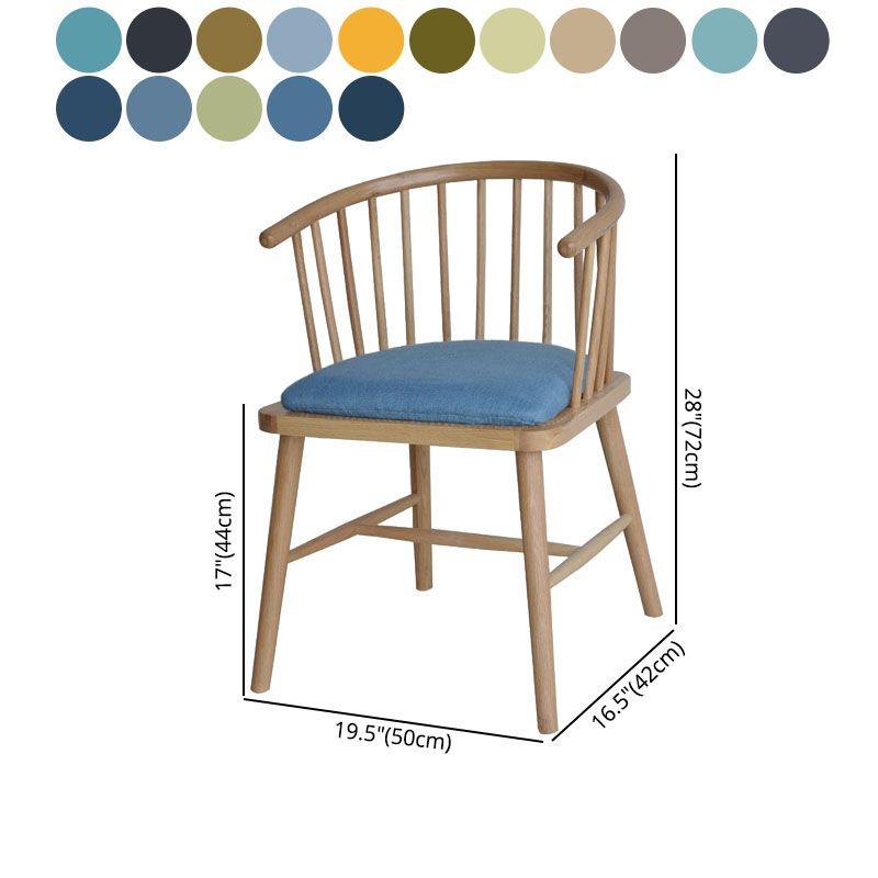 Sillón de madera contemporáneo para estancia en familia, acabado mate, respaldo Windsor, silla de comedor