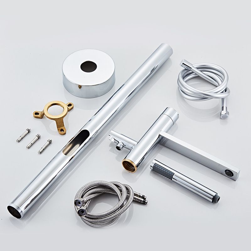 Traditional Style Freestanding Tub Filler Pure Color Floor Mount Freestanding Tub Filler