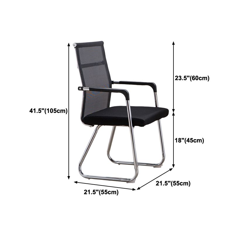 Medium/High Back Office Chair Metal Leg Mesh Back Sponge Cushion Office Chair