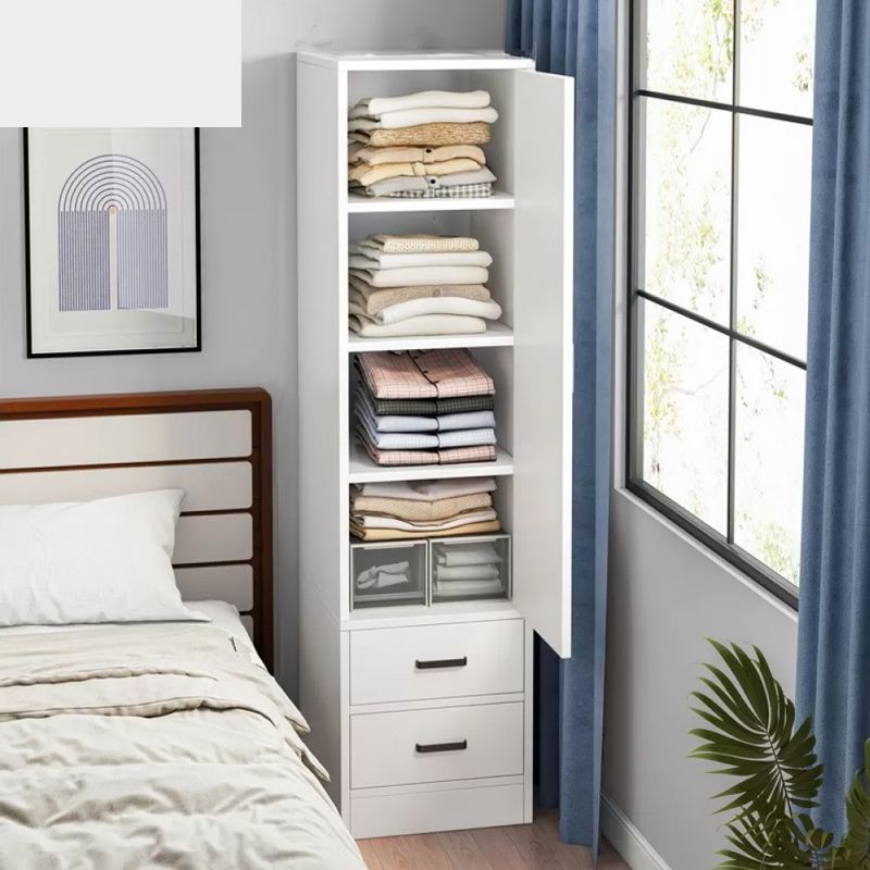 Contemporary Freestanding Home Wardrobe Closet Engineered Wood Wardrobe Armoire