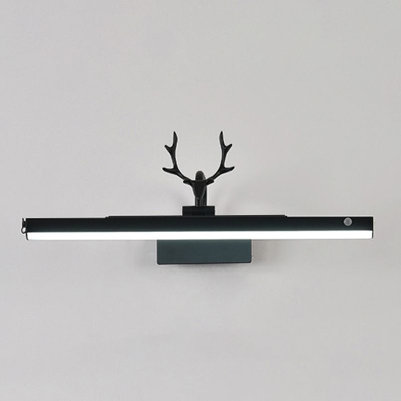 Illuminazione vanity lineare in stile moderno metallo 1 luci di applizia di vanità luce