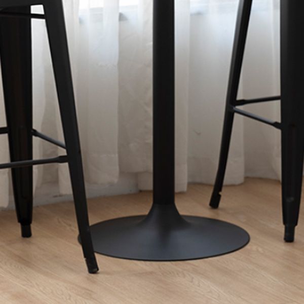 Round Pedestal Bar Height Table Contemporary Bar Table for Small Places