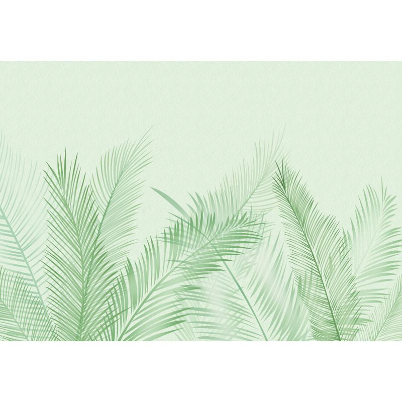 Botanix Leaf Print Wallpaper Mural Green Contemporary Wall Decor for House Interior
