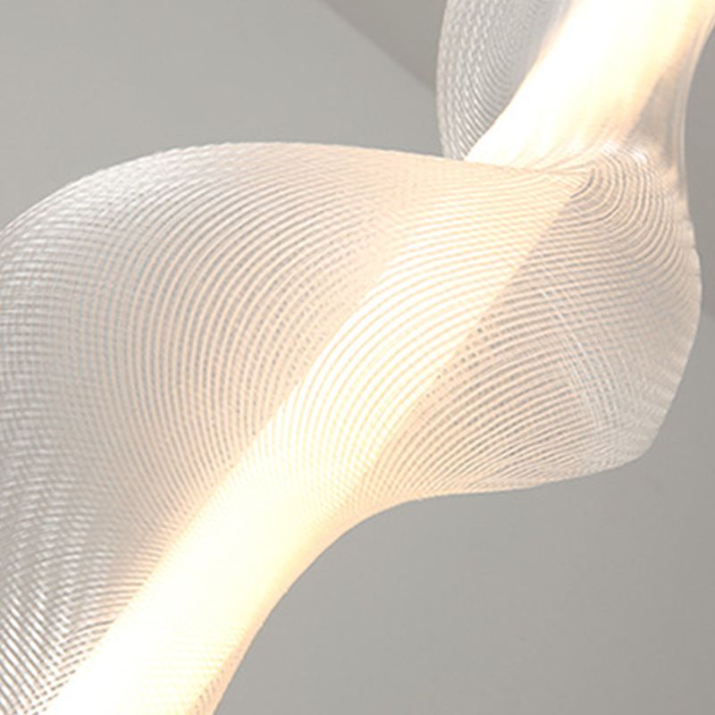 Acrylique linéaire éclairage suspendu moderne style 1 tête suspendue à la tête pour chambre à coucher