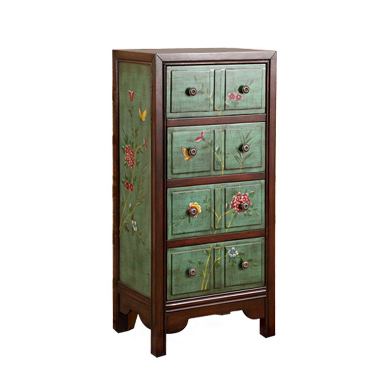 Mid-century Modern Accent Chest with Drawers, Wooden Rectangle Chest
