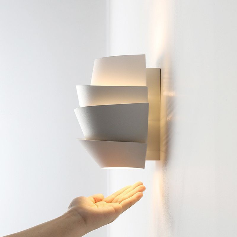 2 - Light Kids Style Wall Mounted Fixture Unique Metal Wall Sconce in White