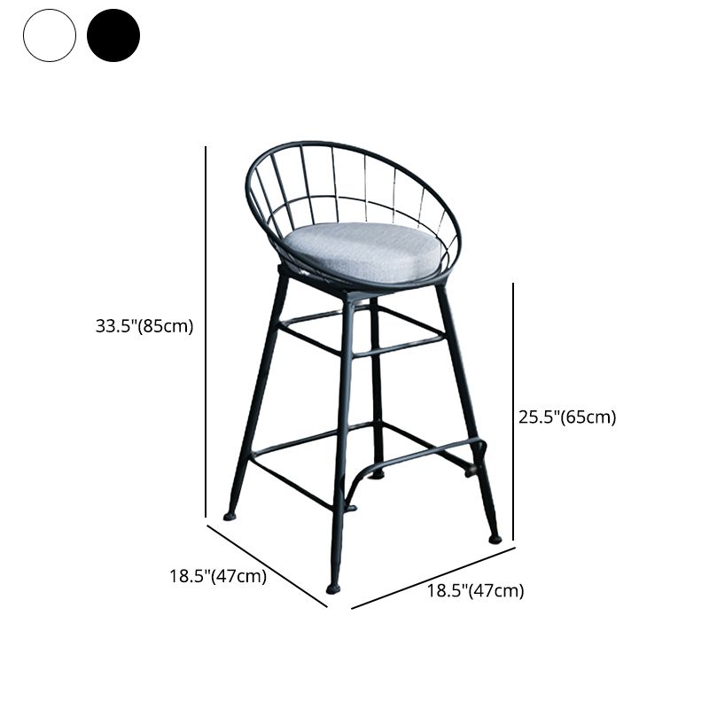 Nordic Style Bucket Counter Stools for Home Upholstered Bar Stools