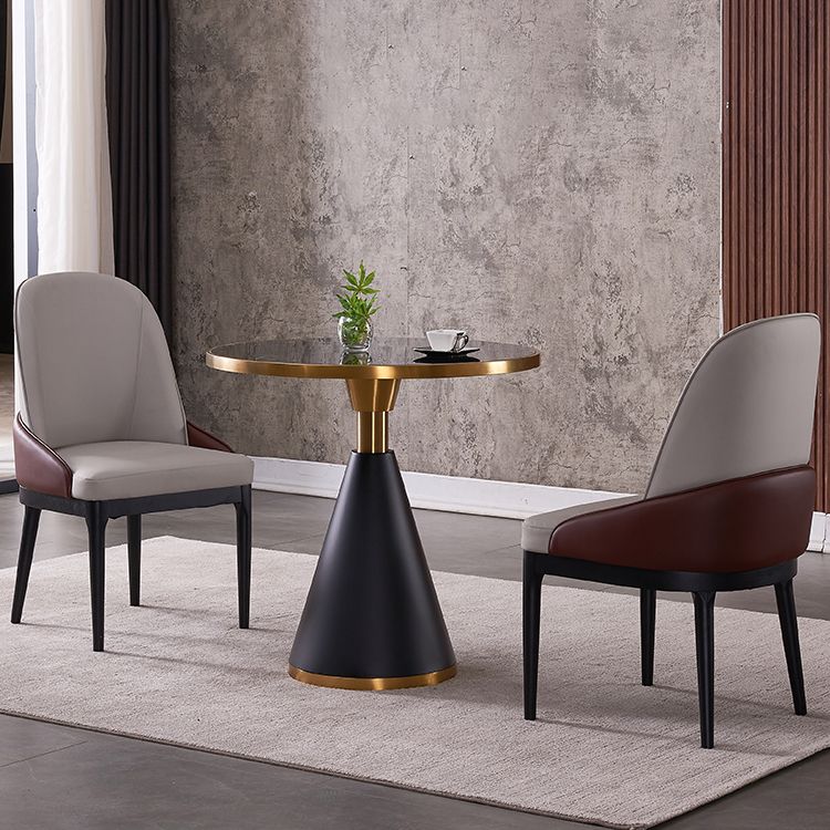 Runde Form Luxus Esstisch Drei-Farben fester Tisch mit Sinterstein