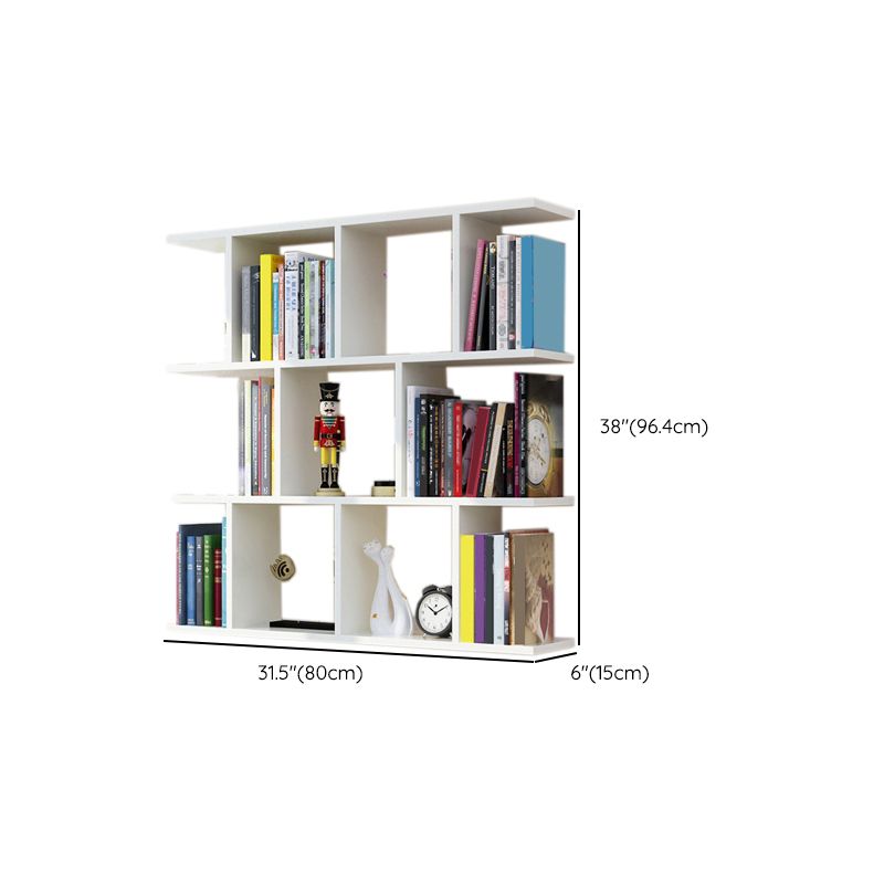 Wall Mounted Bookcase Engineered Wood Bookshelf Open Bookcase