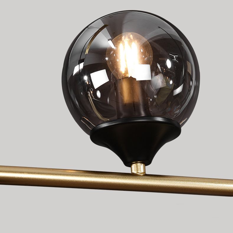 Contemporary Style Spherical Hanging Pendant Lights Glass Island Lights