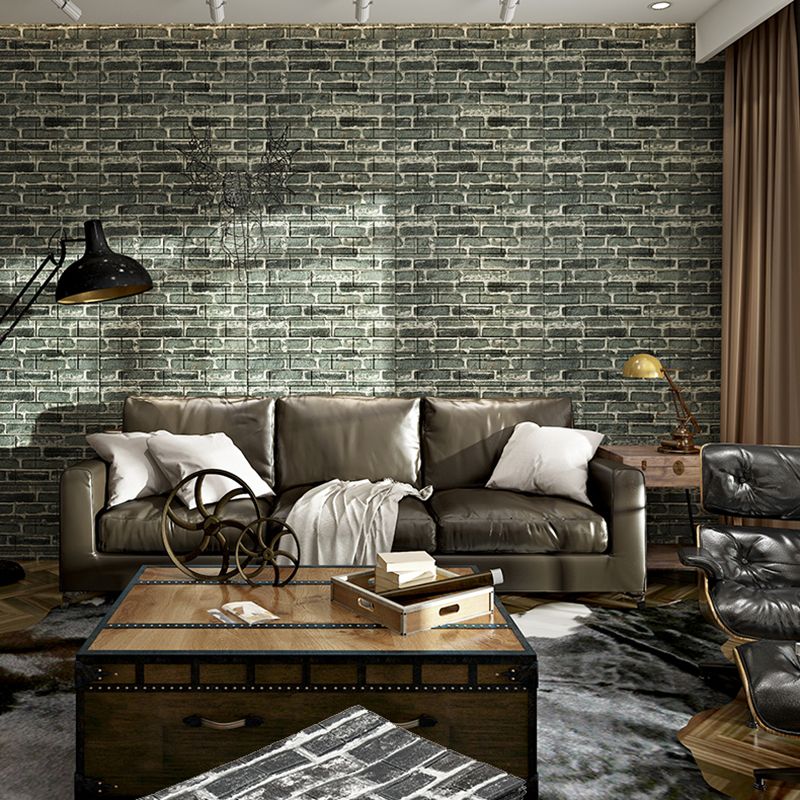 Industrial Wall Plank 3D Brick Wall Panels Waterproof Stick Wall Tile Set of 10
