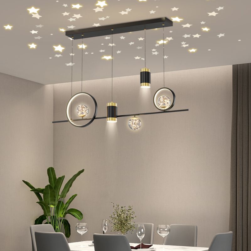 Spherical Shape Island Lights Contemporary Style Metal Island Lighting