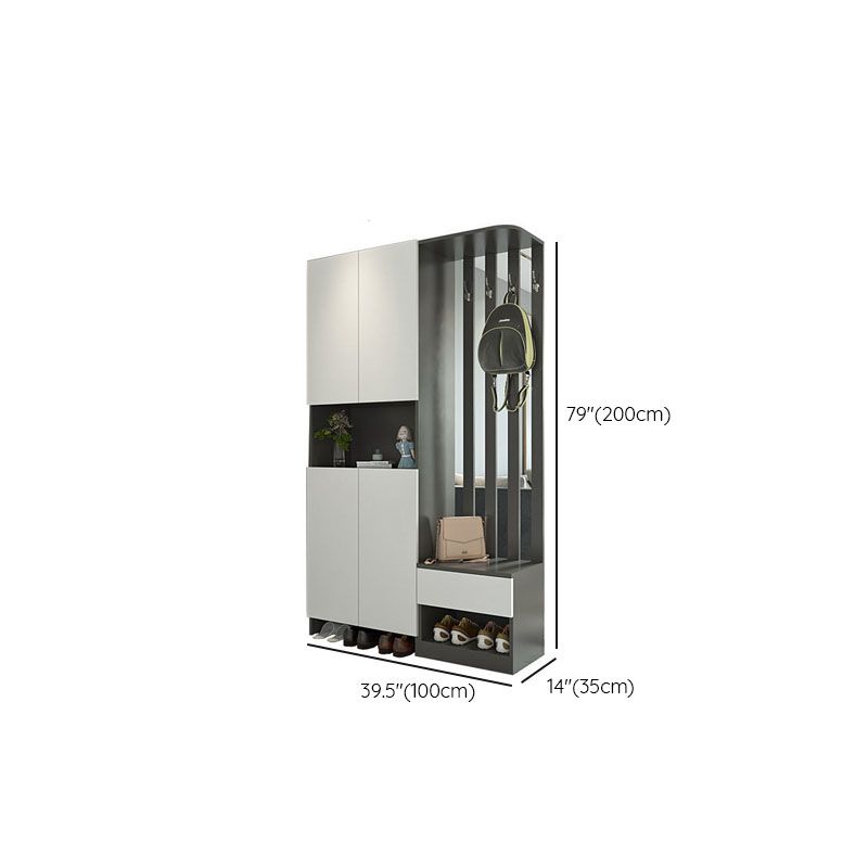 Modern 2-door Wood 78.74" Tall Accent Cabinet with Drawer for Living Room