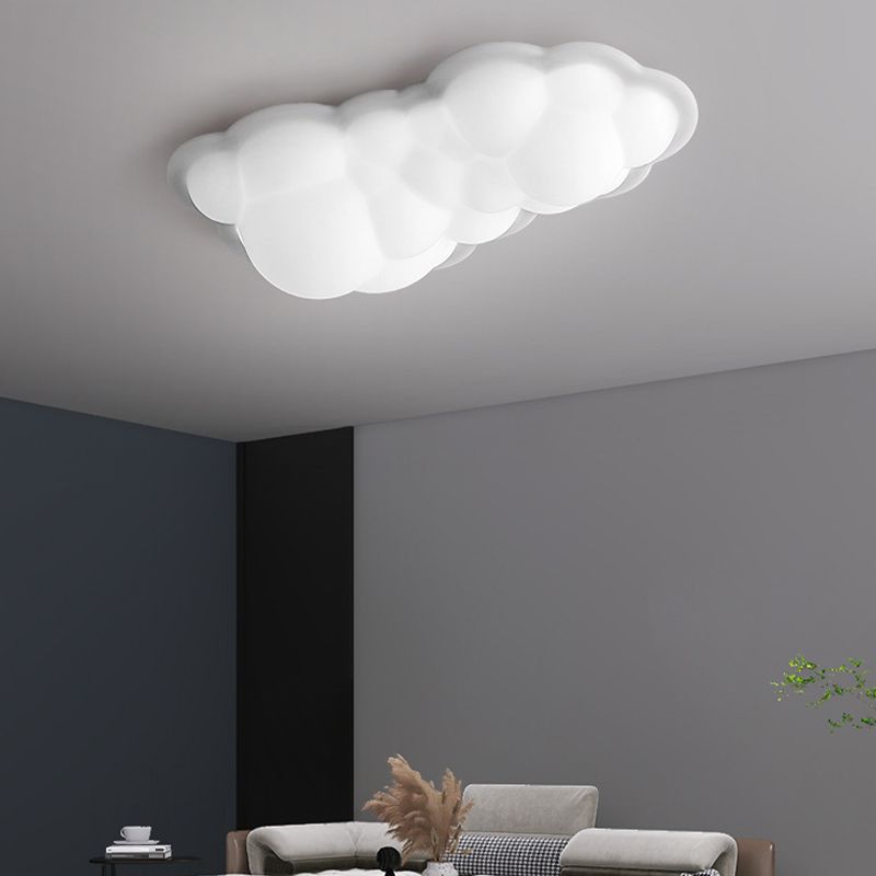 Modernism Flush Mount White LED Ceiling Light Fixture for Bedroom