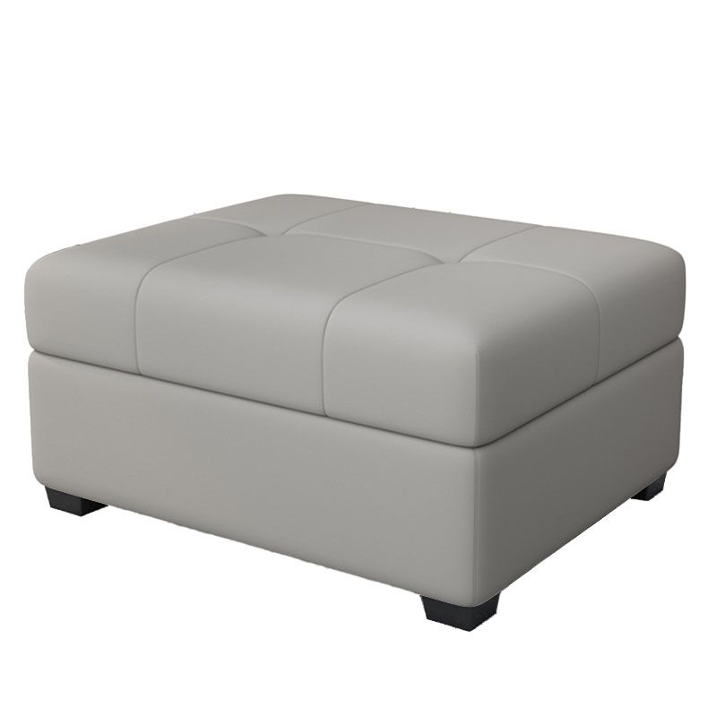 Modern Storage Ottomans Rectangle Leather Storage Ottomans with Legs