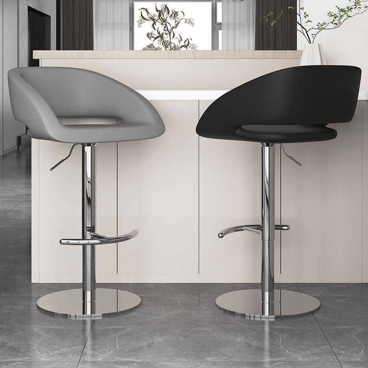 Contemporary Style Metal Bar Stool Footrest Counter Stool for Indoor