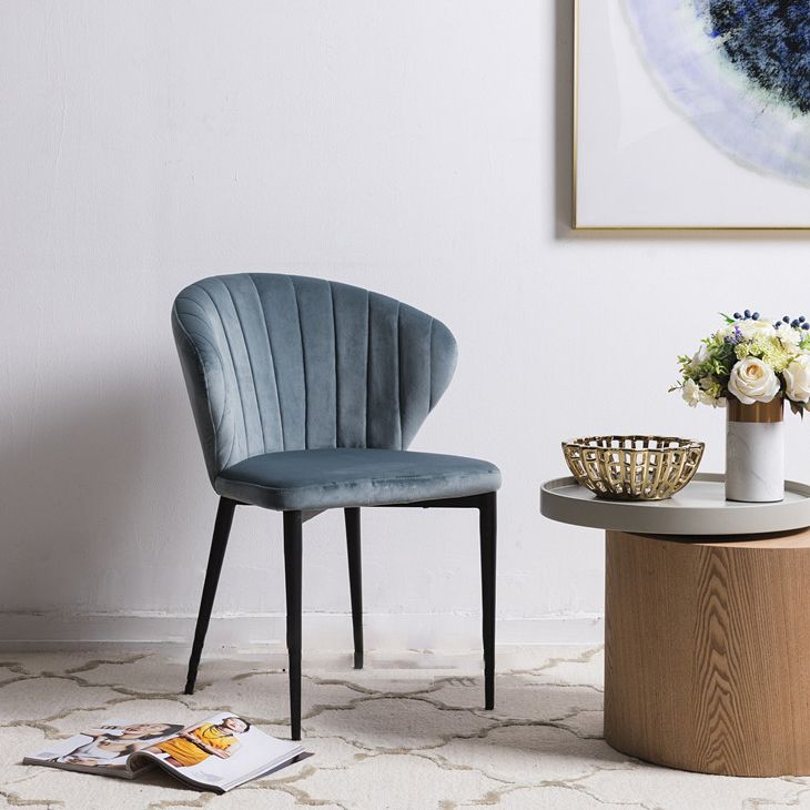 Contemporary Side Chair Metal Wingback Dining Chair for Indoor