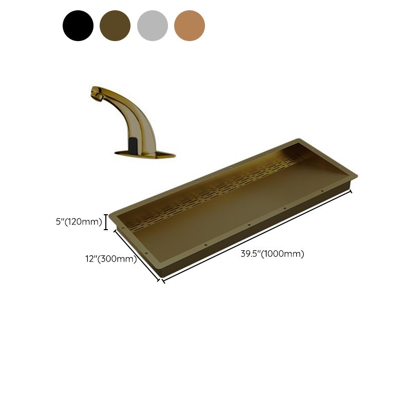 Modern Style Bathroom Sink Stainless Steel Rectangular Bathroom Sink with Hose