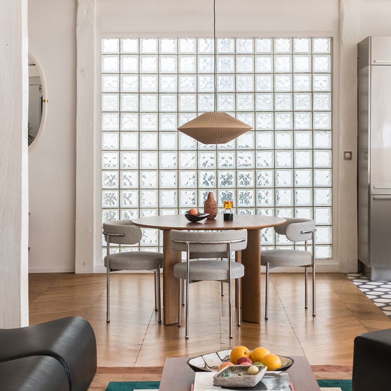 Modern Style Open Back Chair Upholstered Dining Side Chair for Indoor