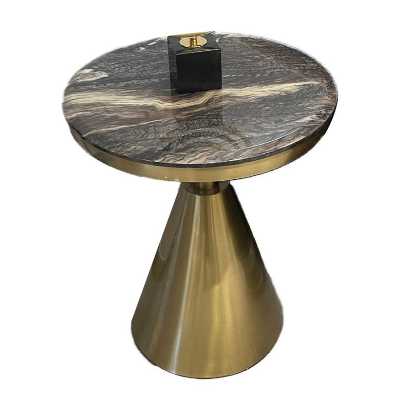 31" Wide Gold Glam Metal Single Coffee Cocktail Table with Storage