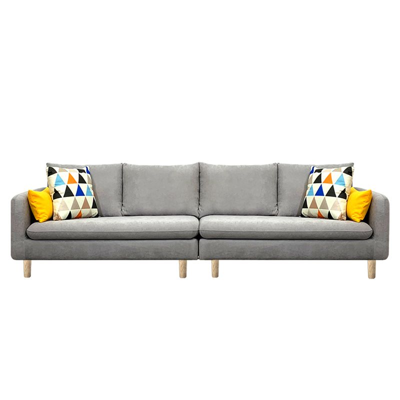 Linen Modern  Sofa 30"W Square Arm Sofa for Living Room with Storage