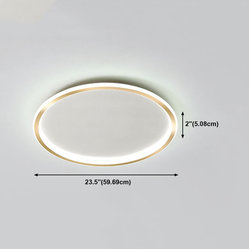 Luces de techo montado en el techo montado en el rubor LED de anillo de iluminación contemporánea para sala de estar