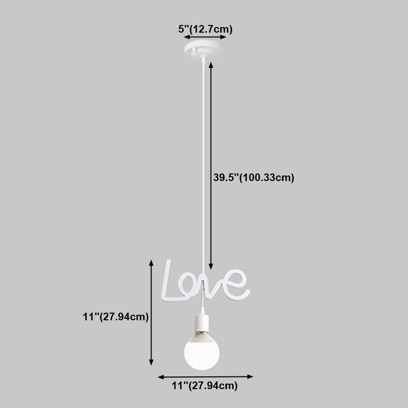 Luminaire de pendentif en métal nordique 1 mini-lumière de plafond suspendu pour porche