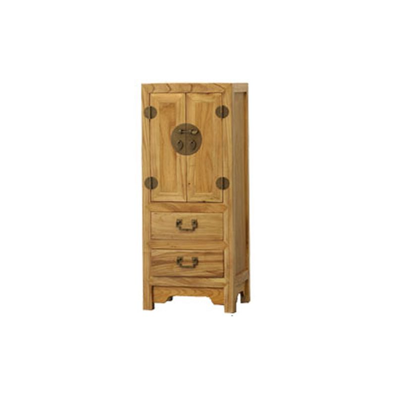 Modern Solid Wood Accent Chest Standard Ring Pulls Accent Cabinet