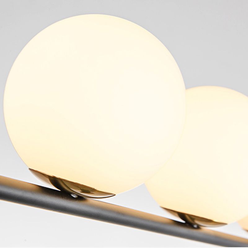 Luces colgantes de cocina modernas luces colgantes de isla esférica vidrio blanco