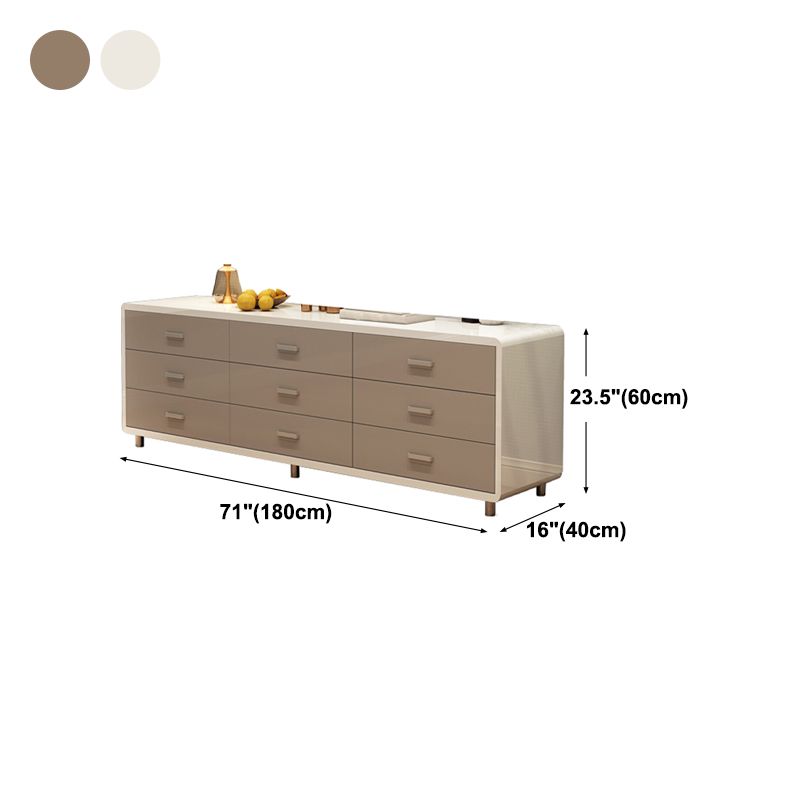 Modern Engineered Wood Sideboard Simple Buffet Table with Drawer for Dining Room